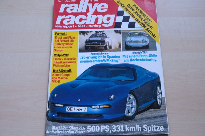 Deckblatt Rallye Racing (01/1992)